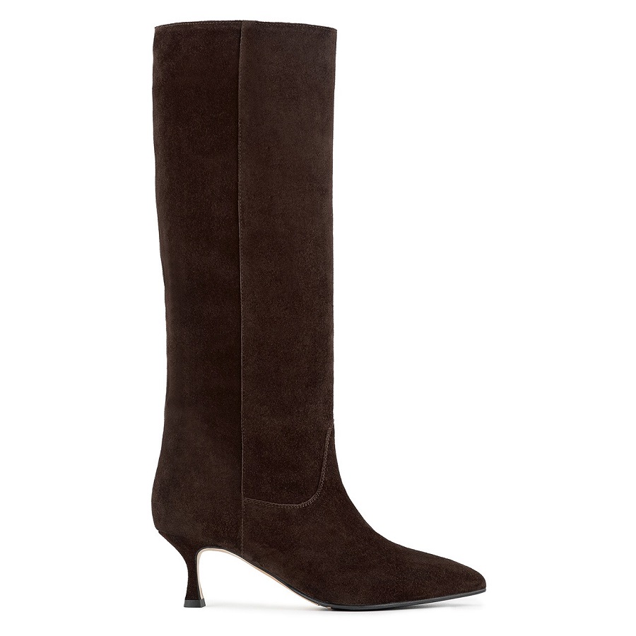 Женские Чоботи Натуральна замша BRAVOMODA * 2517 Коричневі